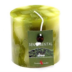 Свеча "Sentimental", запах-алоэ, 280 гр, 7 см
