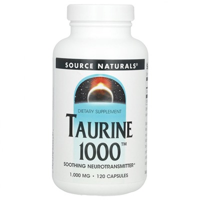 Source Naturals, таурин, 1000 мг, 120 капсул