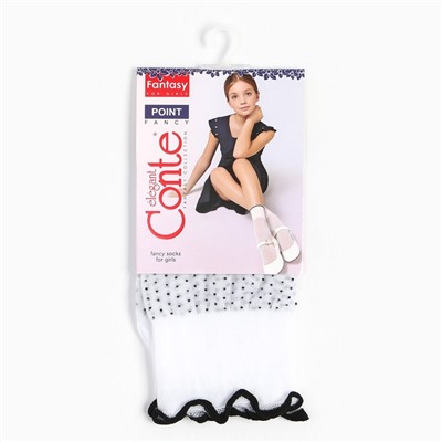 Носки для девочек с точками CE POINT, цвет белый (bianco), размер 20-22