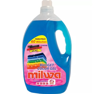 Гель для стирки Milwa Budget COLOR для Цветных тканей 3 л, (60 стирок) 1282