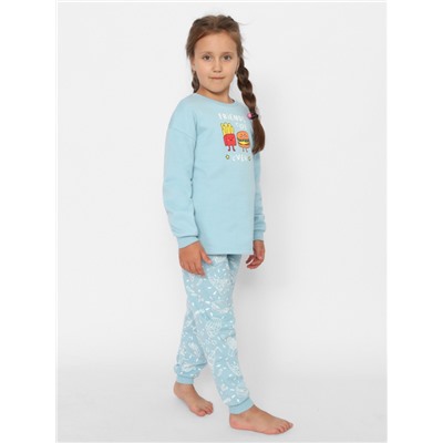 CWJG 50156-43 Комплект для девочки (джемпер, брюки),голубой