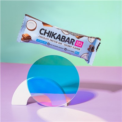 Протеиновый батончик Chikalab – Chikabar - Кокос с шоколадной начинкой (12 шт.)