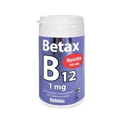 Витамины жевательные Vitabalans Betax В12 1 mg 220 таблеток
