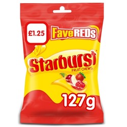Жевательные конфеты Starburst Fave Reds со вкусом красных фруктов 127 гр