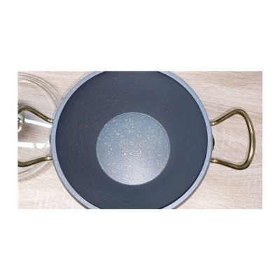 Набор посуды O.M.S. 3058-Gr-Gd 7 предметов серый/золото