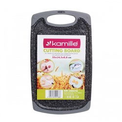 Доска разделочная Kamille KM 10057A пластиковая (серый мрамор) 14.5х25х0.8 см оптом