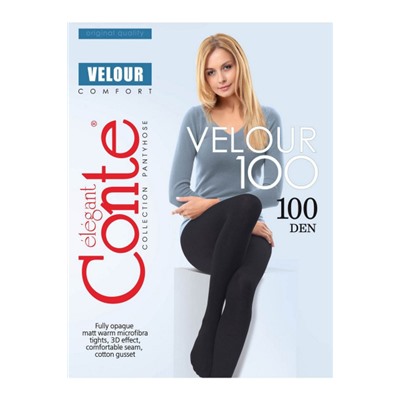 Колготки  Conte Elegant артикул Velour_100/1_Nero