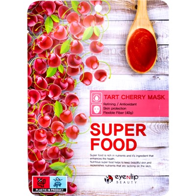Eyenlip Маска-салфетка с экстрактом терпкой вишни Super Food Tart Cherry Berry Mask
