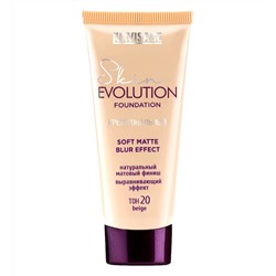 LuxVisage Крем тональный Skin EVOLUTION soft matte blur effect тон 20 Beige 35мл