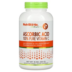 NutriBiotic, Immunity, аскорбиновая кислота, 100% чистый витамин C, 454 г (16 унций)