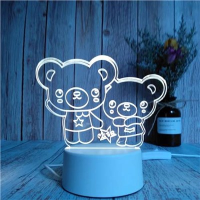 3D светильник Два Медведя