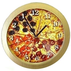 Часы с обратным ходом настенные "Пицца"