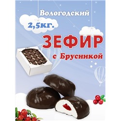 Зефир в шоколаде "с Брусникой" 2,5кг. TV