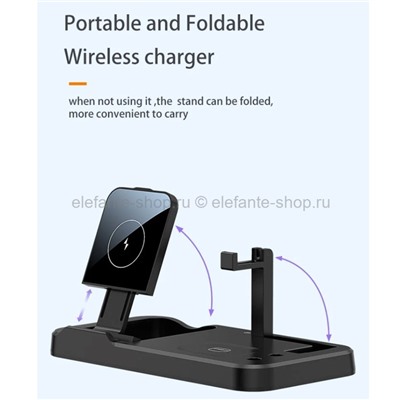 Беспроводная зарядная станция Wireless Charger Stand T9 4in1 МА-22 (96)