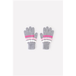 Перчатки  для девочки  КВ 10006/св.серый меланж,розовый
