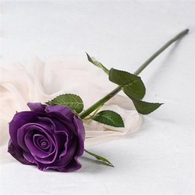 Цветок искусственный Роза 58 см / J102 /уп 40/480/ латекс (Фиолетовый)