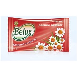 Belux Влажные салфетки с ромашкой, 15 шт