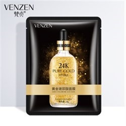 Тканевая маска для лица Venzen 24K Pure Gold Hydra
