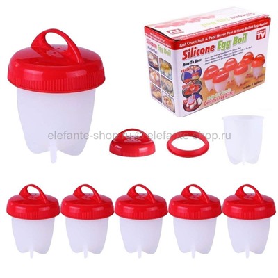 Силиконовые формы для варки яиц без скорлупы SILICONE EGG BOIL 6 шт, TV-489