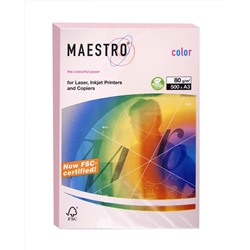 Бумага А3 Maestro Color-74 500л (PS-розовый фламинго) уп5 арт.0215-240