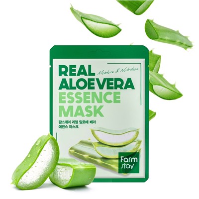 Тканевая маска для лица с экстрактом алоэ FarmStay Real Aloe Vera Essence Mask