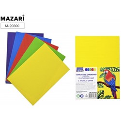 Набор цветного гофрокартона А4 5л 5цв основные цвета 170г/м2 M-20300 Mazari