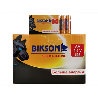 Батарейка BIKSON LR6-16SB, 1,5V, АА, 16шт, showbox, арт. BN0533-LR6-16SB алкалиновая (цена за 1 шт.)