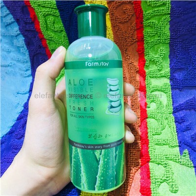 Тонер с алоэ вера Farmstay ALOE Visible Difference Fresh Toner 350ml (125)