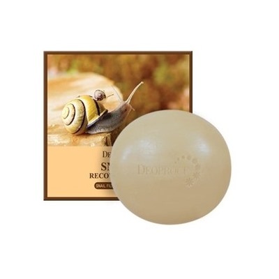 Восстанавливающее мыло с муцином улитки DEOPROCE Snail Recovery Soap, 100g