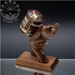 Медведь-бортник с бочонком на горбу 0,1 кг с липовым медом