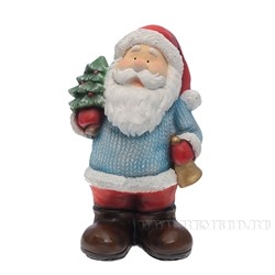 Фигура декоративная Дед Мороз с ёлкой L20W17H37 см