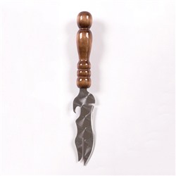 Нож шампурный с Узором с деревянной ручкой "ШАР" 2,5*45*150(300) арт.2К-310