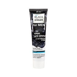 Крем для бритья BLACK clean for MEN с активным углем, 100мл тб