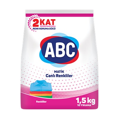 ABC Стиральный порошок Автомат Colors 1,5кг (12шт/короб)