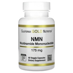 California Gold Nutrition, NMN (никотинамид мононуклеотид), 175 мг, 60 растительных капсул