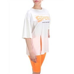 KD-795 WHITE/ORANGE Костюм-двойка женский 7986 TREND