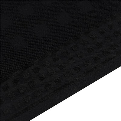 Полотенце махровое LoveLife "Square" 70х130 см, цвет чёрный, 100% хлопок, 380 гр/м2