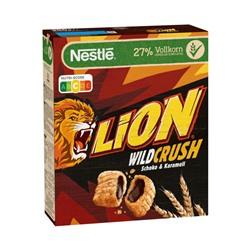 Подушечки с молочным шоколадом Nestlé Lion WildCrush suklaan ja karamellin makuisia 360 гр