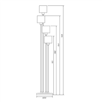 Напольный светильник Escada 1109/4 E14*40W White/Silver