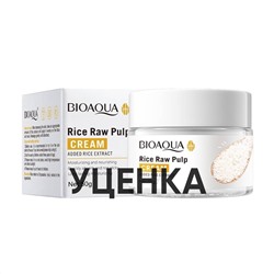 УЦЕНКА, BIOAQUA, Крем для лица с экстрактом риса Rice Raw Pulp, 50 гр (МЯТАЯ КОРОБКА)