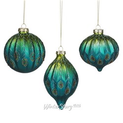 Набор стеклянных шаров Melissano Smeraldo 8 см, 12 шт (Goodwill)