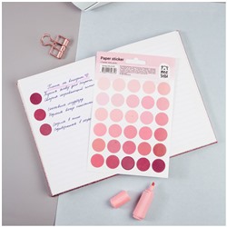 Наклейки бумажные MESHU "Trecker dots pink", 12*18