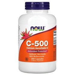 NOW Foods, C-500, аскорбат кальция-C, 250 капсул