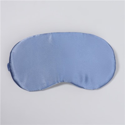 Маска для сна «ШЁЛК», 19 × 10 см, резинка одинарная, цвет тёмно-синий