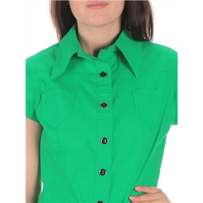 9413 GREEN Платье женское (85% хлопок, 10% вискоза, 5% лайкра)