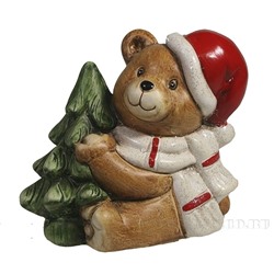 Фигура декоративная Медвежонок сидит с елкой L8W11H10