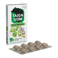 Смолка жевательная TAIGA GUM "GOOD MEMORY" без сахара 6,4гр.