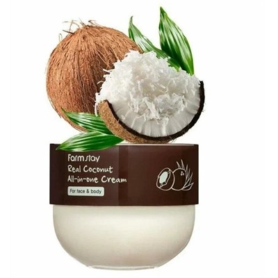 FarmStay Крем многофункциональный для лица и тела с кокосом - Real coconut all-in-one cream