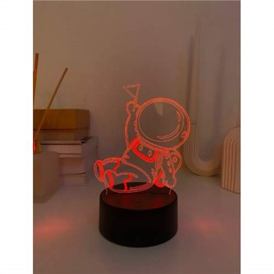 3D светильник Космонавт сидит с флажком оптом