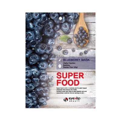 БВ EyeNlip Super food маска д/лица ткань Blueberry 23мл 251439